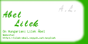 abel lilek business card